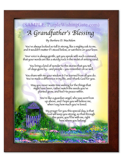 A Grandfather's Blessing - Grandfather's Gift - PurpleWishingGate.com