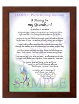 A Blessing for My Grandson! (child-adult) - Gifts for Grandson - PurpleWishingGate.com