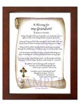 A Blessing for My Grandson! (child-adult) - Gifts for Grandson - PurpleWishingGate.com