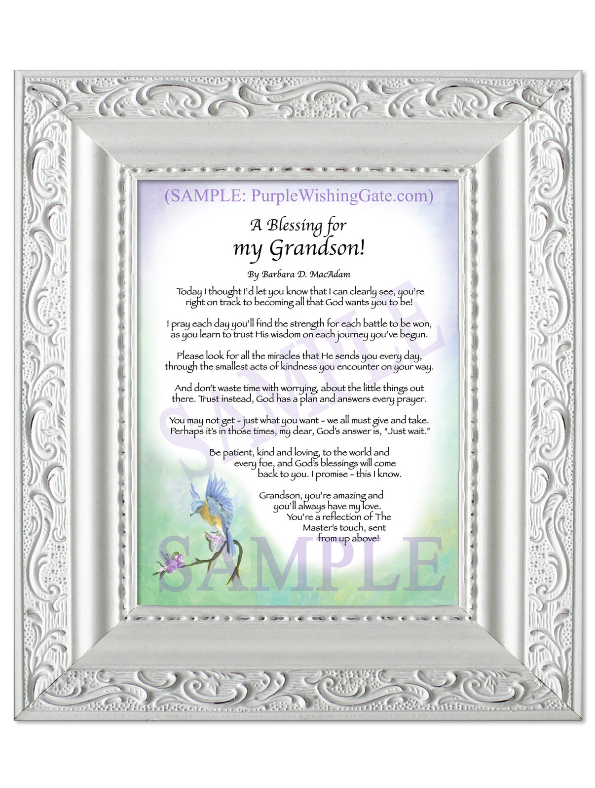 A Blessing for My Grandson! (child-adult) - Gifts for Grandson - PurpleWishingGate.com