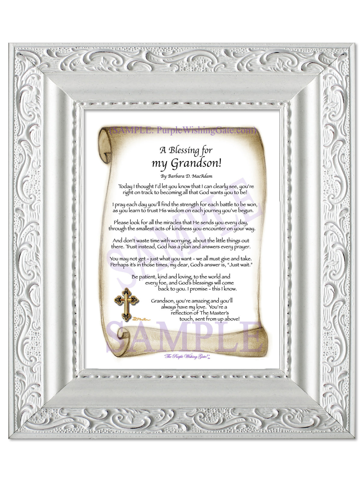 A Blessing for My Grandson! (child-adult) - Gifts for Grandson - PurpleWishingGate.com