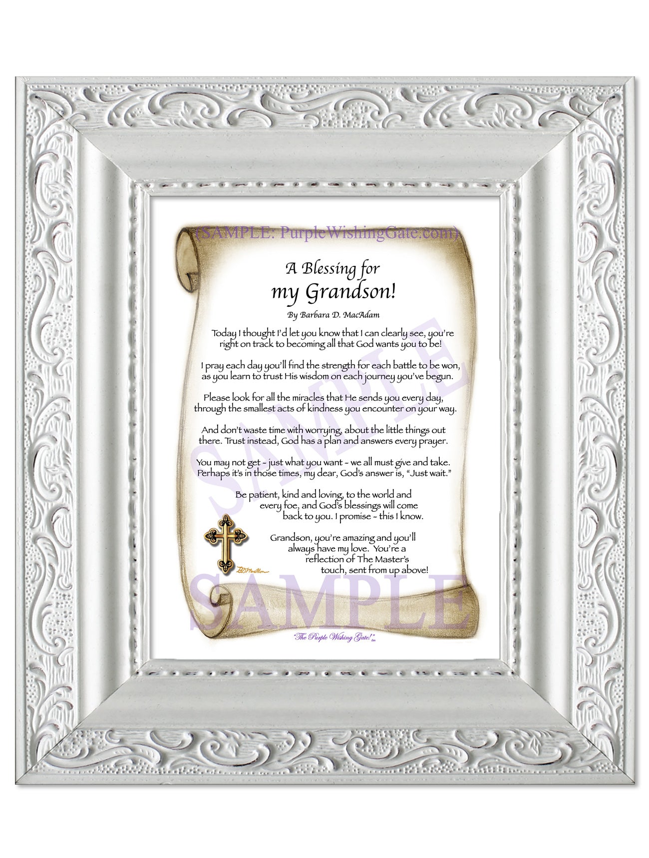 A Blessing for My Grandson! (child-adult) - Gifts for Grandson - PurpleWishingGate.com