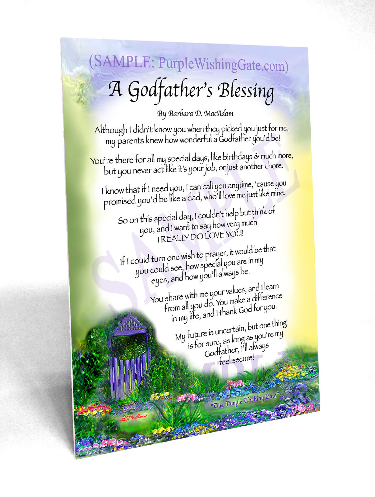 A Godfather's Blessing - Godfather's Gift - PurpleWishingGate.com