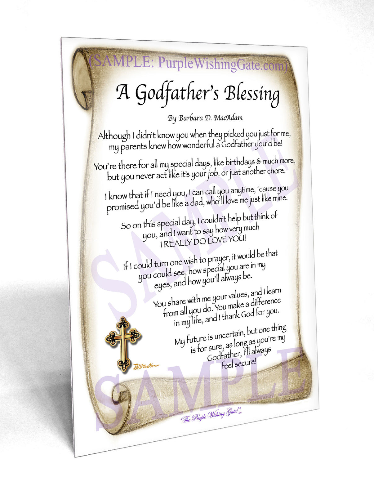 A Godfather's Blessing - Godfather's Gift - PurpleWishingGate.com