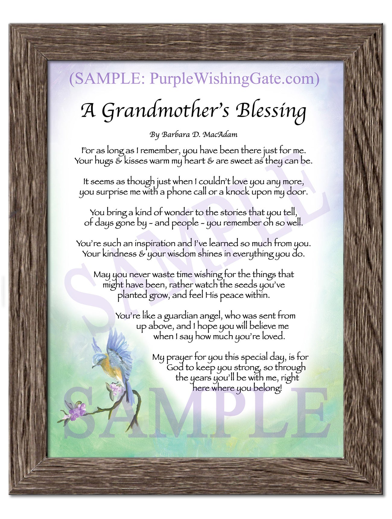 A Grandmother's Blessing - Gifts for Grandmother - PurpleWishingGate.com