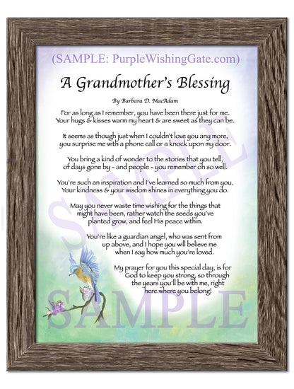 A Grandmother's Blessing - Gifts for Grandmother - PurpleWishingGate.com