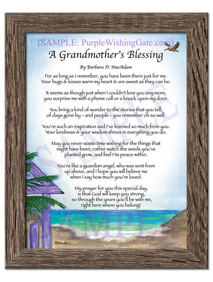 A Grandmother's Blessing - Gifts for Grandmother - PurpleWishingGate.com