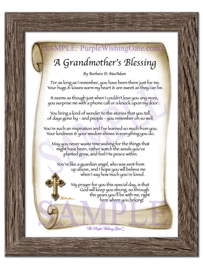 A Grandmother's Blessing - Gifts for Grandmother - PurpleWishingGate.com