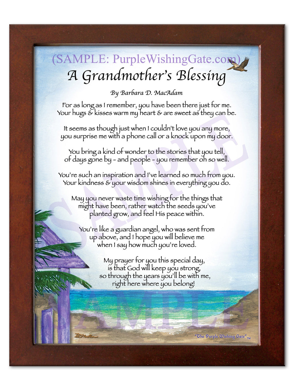 A Grandmother's Blessing: Paradise Cove / 5x7 / 5x7 Walnut
