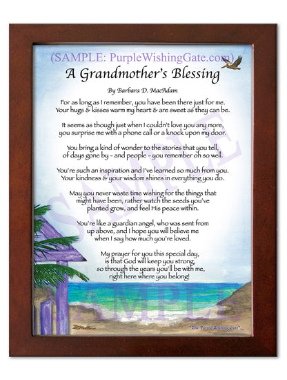 A Grandmother's Blessing - Gifts for Grandmother - PurpleWishingGate.com