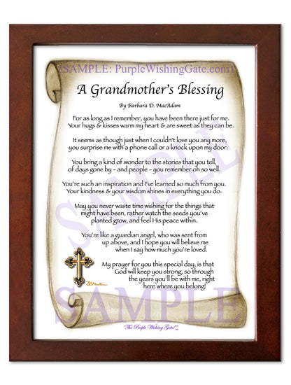 A Grandmother's Blessing - Gifts for Grandmother - PurpleWishingGate.com