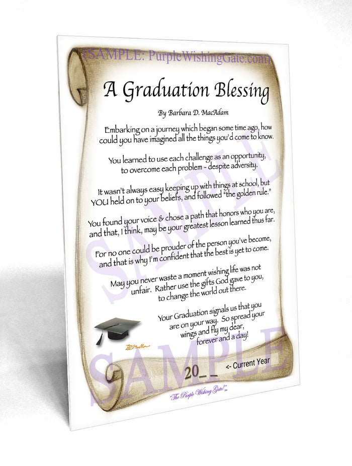 A Graduation Blessing: Personalized Gift! | PurpleWishingGate.com