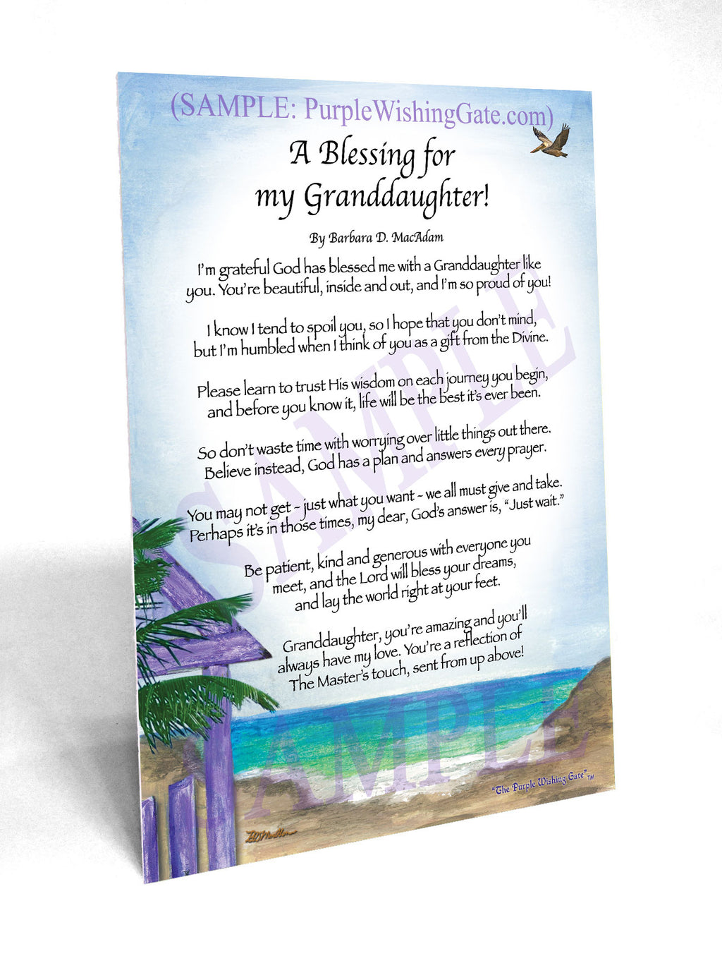A Blessing for My Granddaughter! (child-adult) - Gifts for Granddaughter - PurpleWishingGate.com