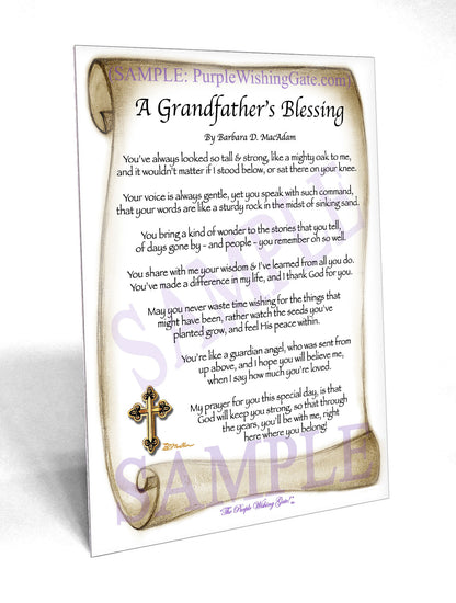 A Grandfather's Blessing - Grandfather's Gift - PurpleWishingGate.com