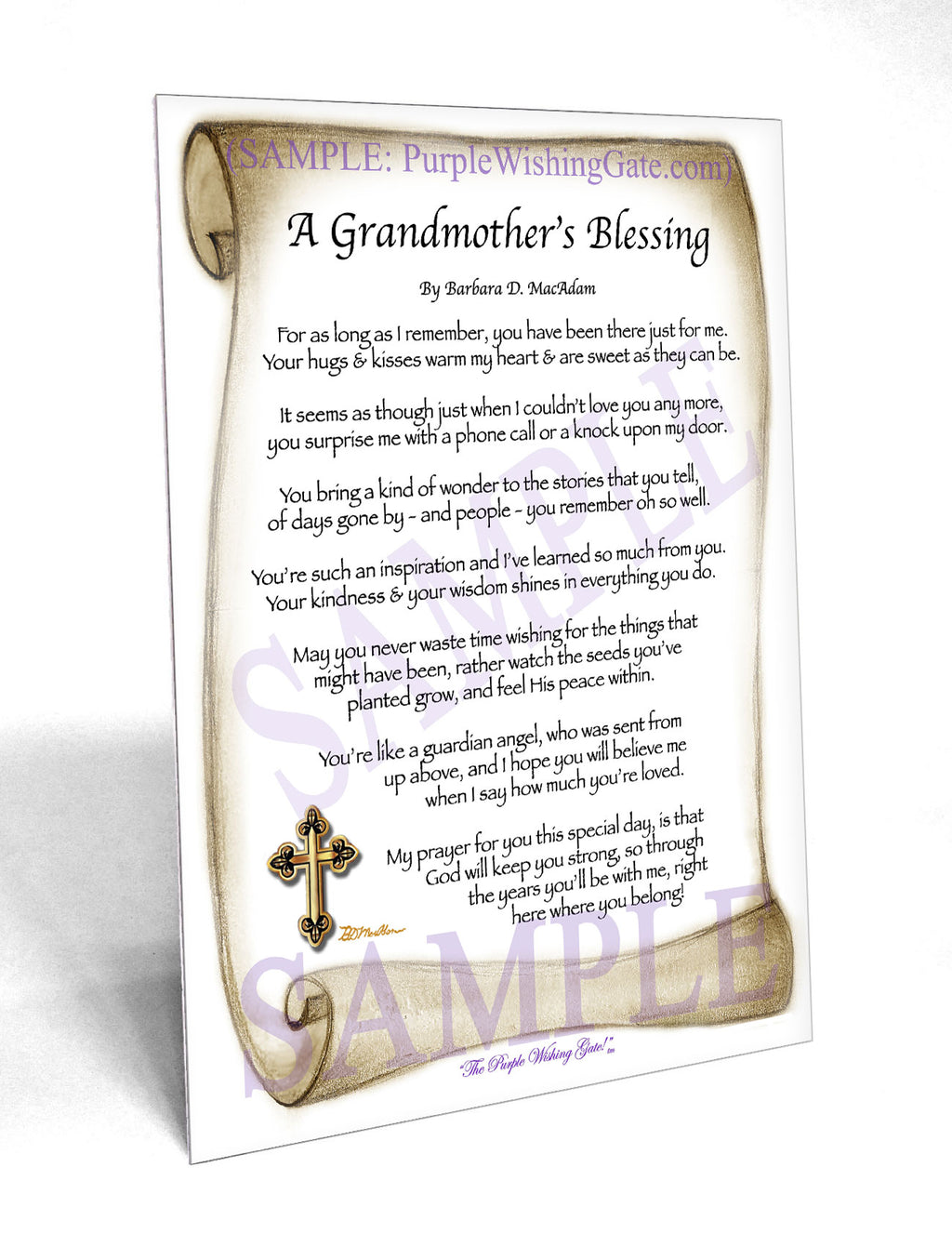 A Grandmother's Blessing: Sepia Scroll / 5x7
