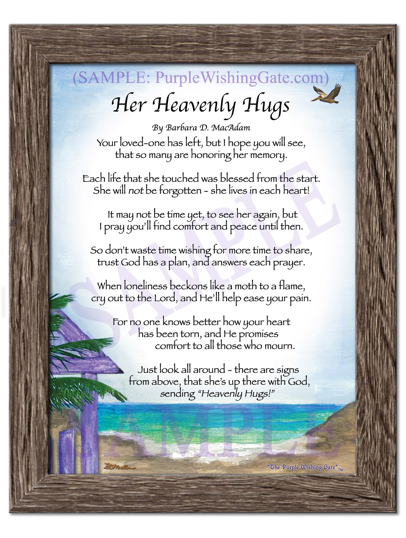 Her Heavenly Hugs - Sympathy Gift - PurpleWishingGate.com