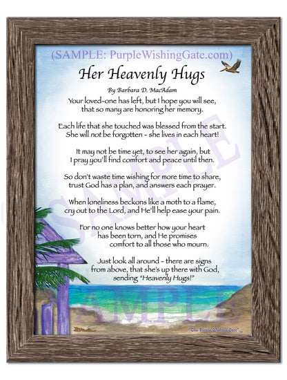Her Heavenly Hugs - Sympathy Gift - PurpleWishingGate.com