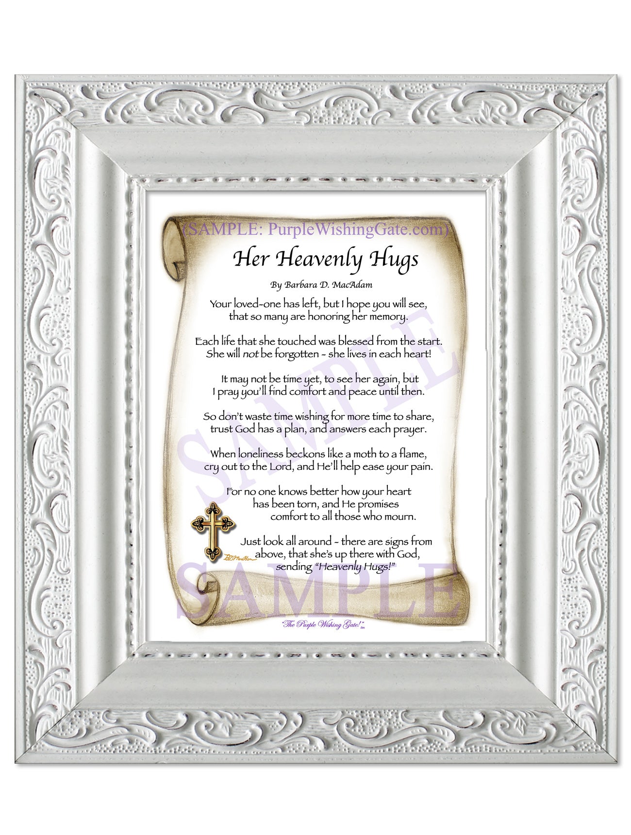 Her Heavenly Hugs - Sympathy Gift - PurpleWishingGate.com