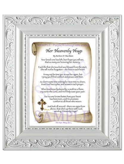 Her Heavenly Hugs - Sympathy Gift - PurpleWishingGate.com