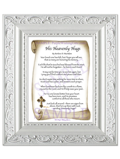 His Heavenly Hugs - Sympathy Gift - PurpleWishingGate.com