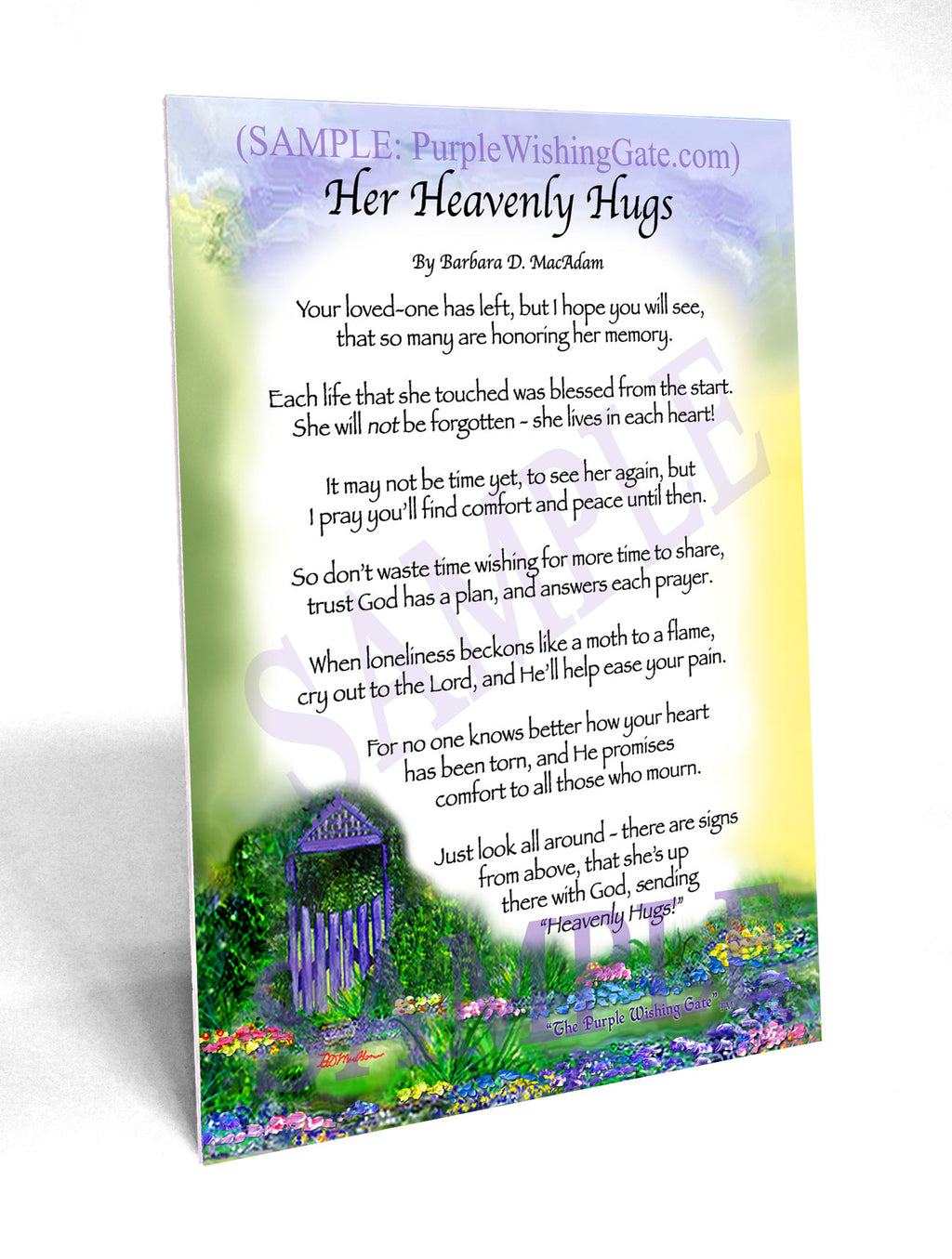 Her Heavenly Hugs: Purple Wishing Gate / 5x7
