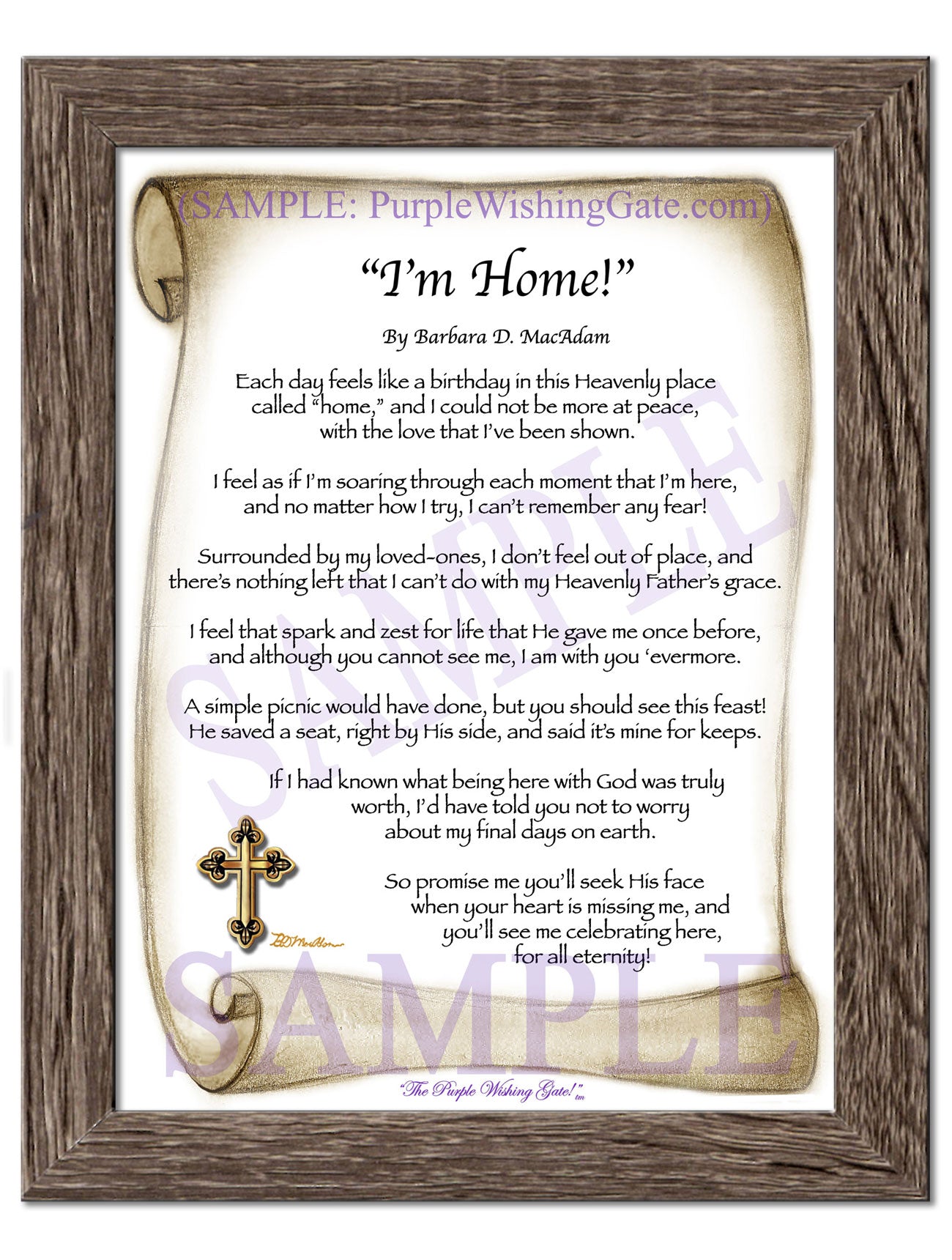 "I'm Home!" - Memorial Gift - PurpleWishingGate.com