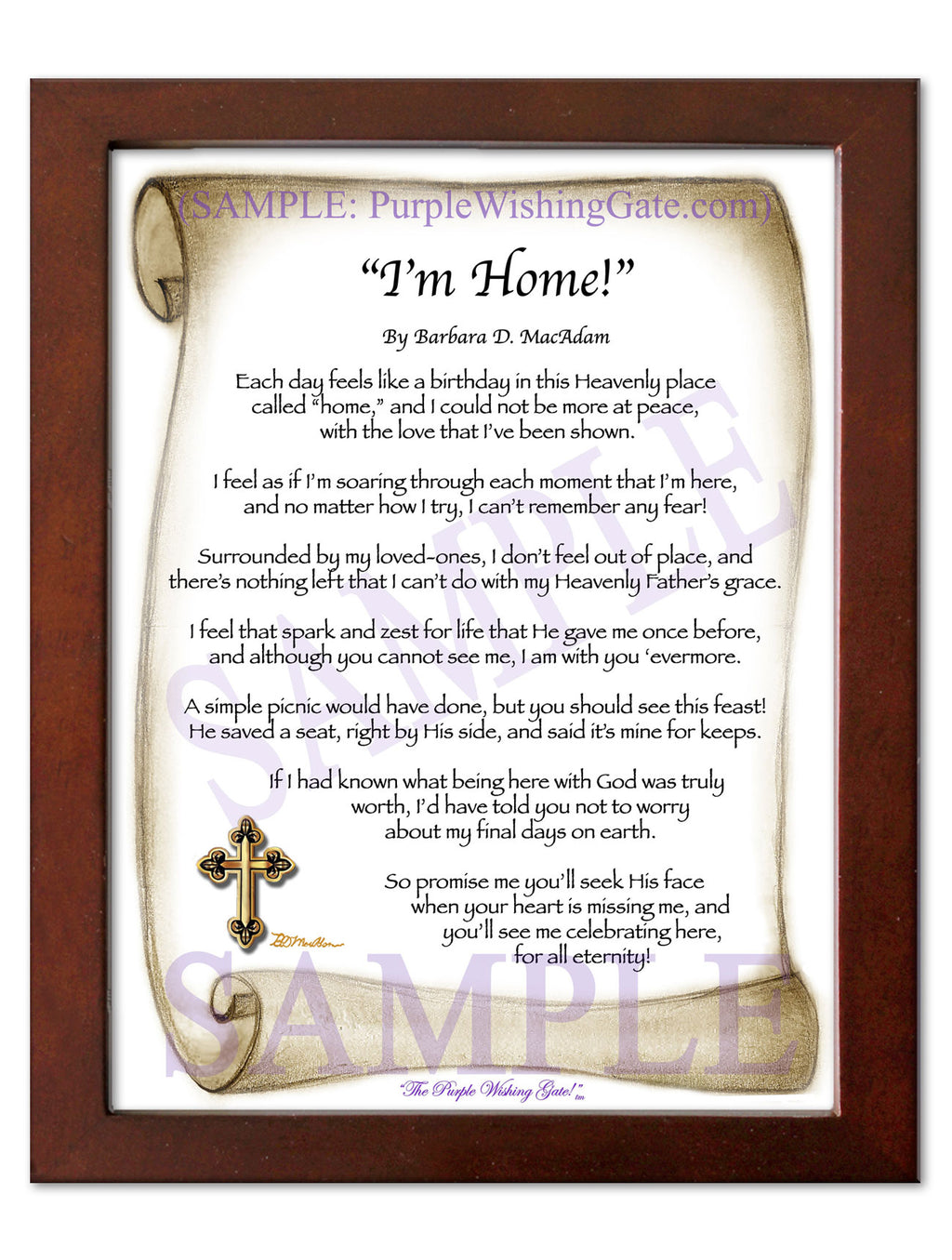 "I'm Home!" - Memorial Gift - PurpleWishingGate.com