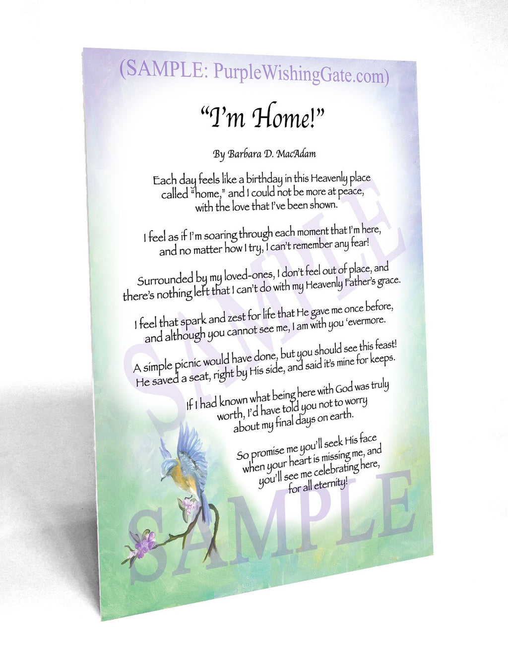 "I'm Home!" - Memorial Gift - PurpleWishingGate.com