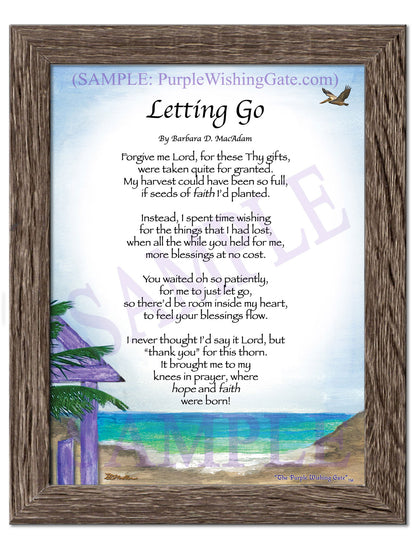 Letting Go - Encouragement Gift - PurpleWishingGate.com