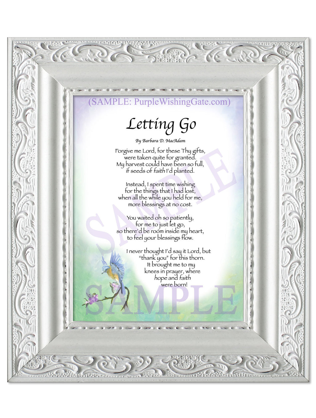 Letting Go: Bluebird / 5x7 / 5x7 Vintage White
