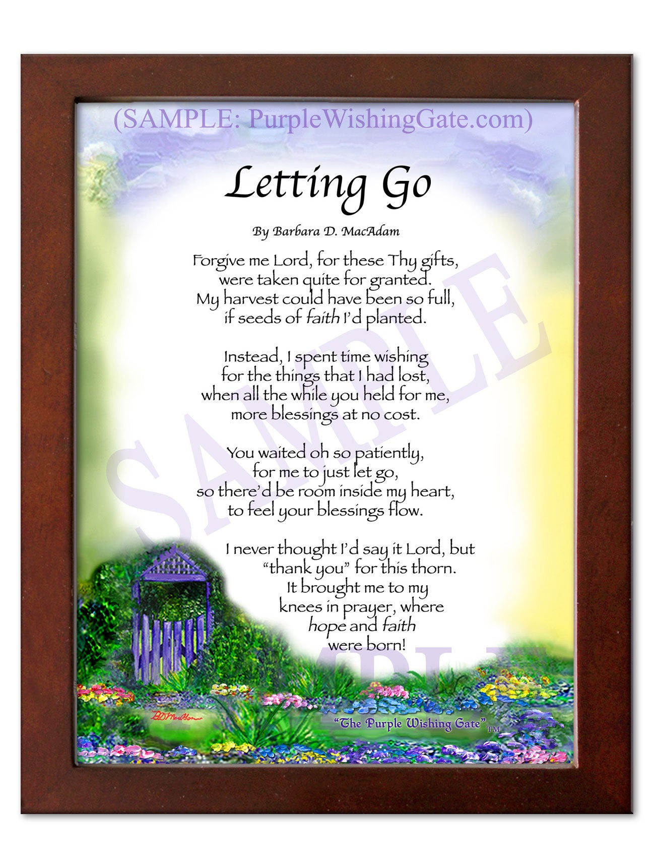 Letting Go - Encouragement Gift - PurpleWishingGate.com