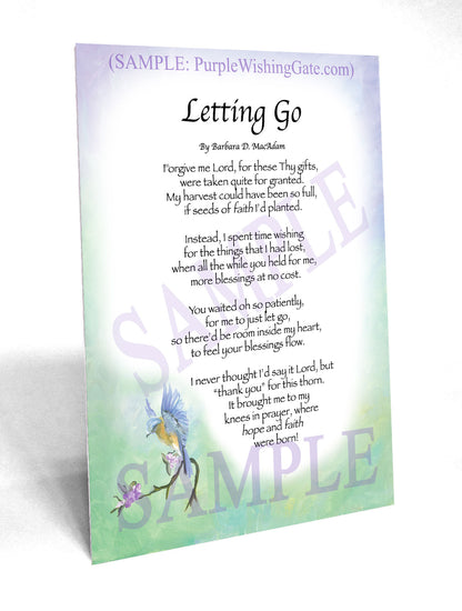 Letting Go - Encouragement Gift - PurpleWishingGate.com