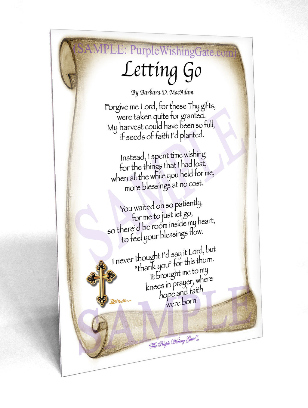 Letting Go: Sepia Scroll / 5x7
