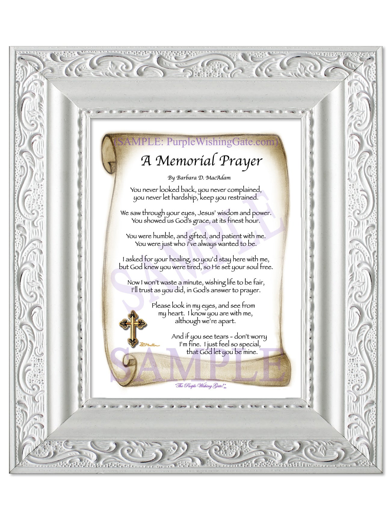 A Memorial Prayer - Memorial Gift - PurpleWishingGate.com