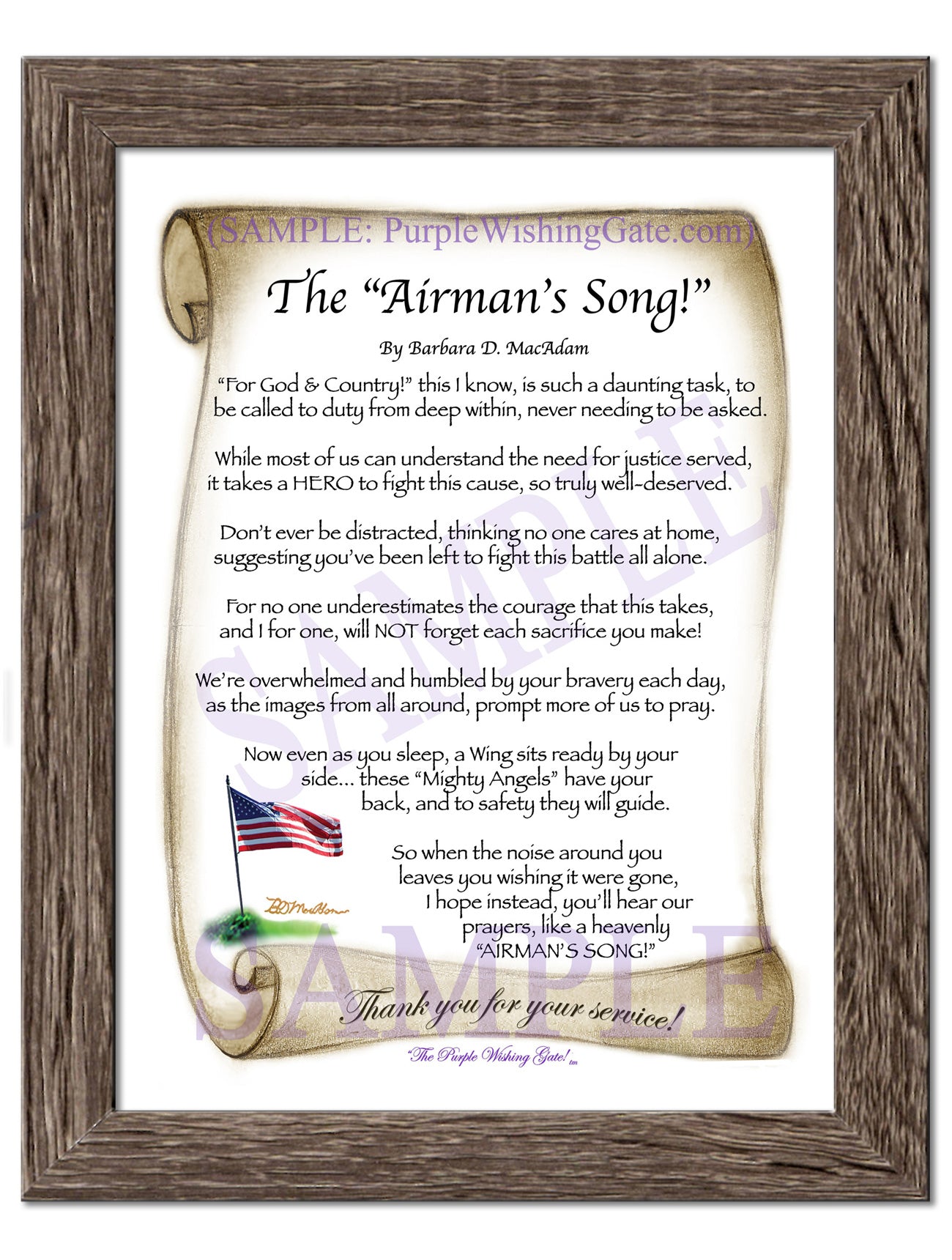 The Airman's Song! - Military Gift - PurpleWishingGate.com