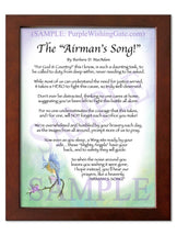 The Airman's Song! - Military Gift - PurpleWishingGate.com