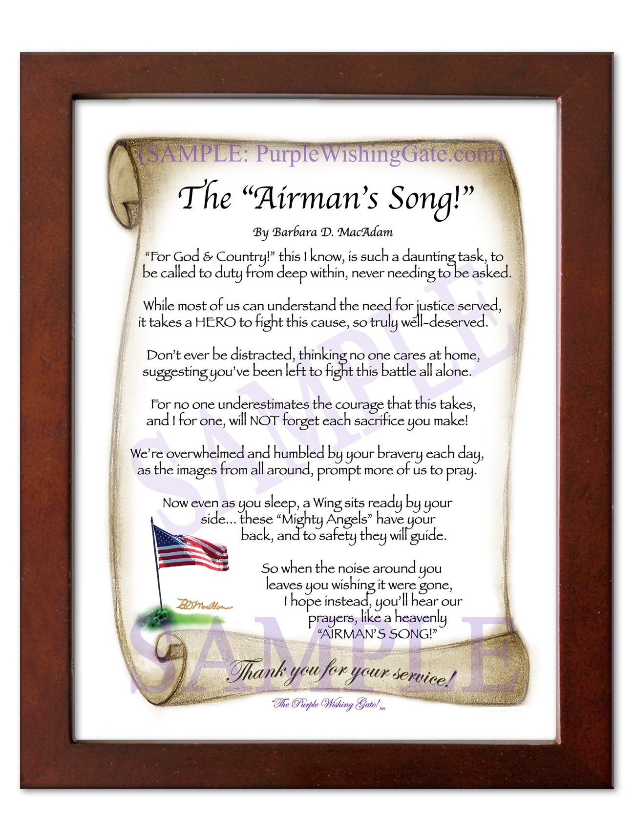 The Airman's Song! - Military Gift - PurpleWishingGate.com