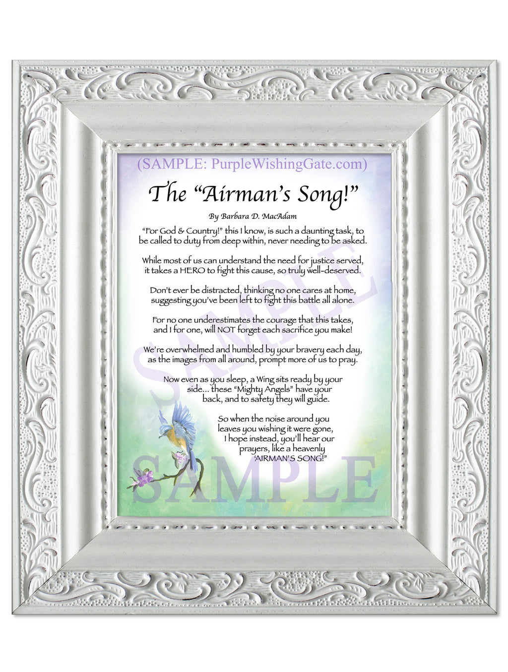 The Airman's Song: Bluebird / 5x7 / 5x7 Vintage White
