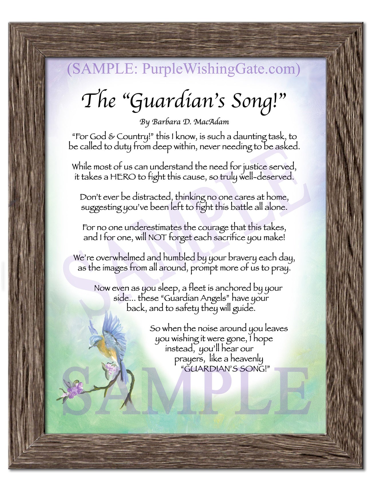 The Guardian's Song! - Military Gift - PurpleWishingGate.com