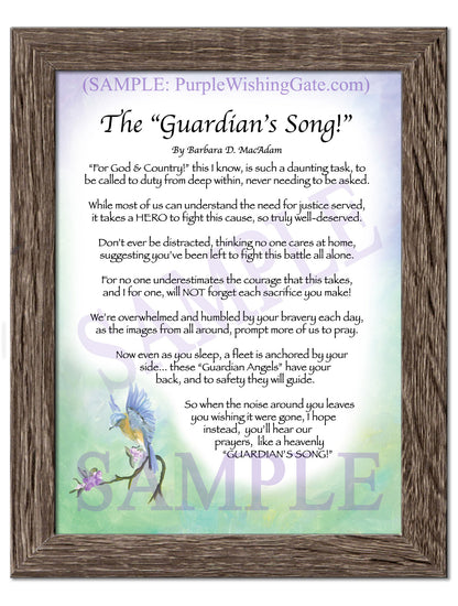 The Guardian's Song! - Military Gift - PurpleWishingGate.com