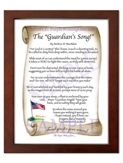 The Guardian's Song! - Military Gift - PurpleWishingGate.com