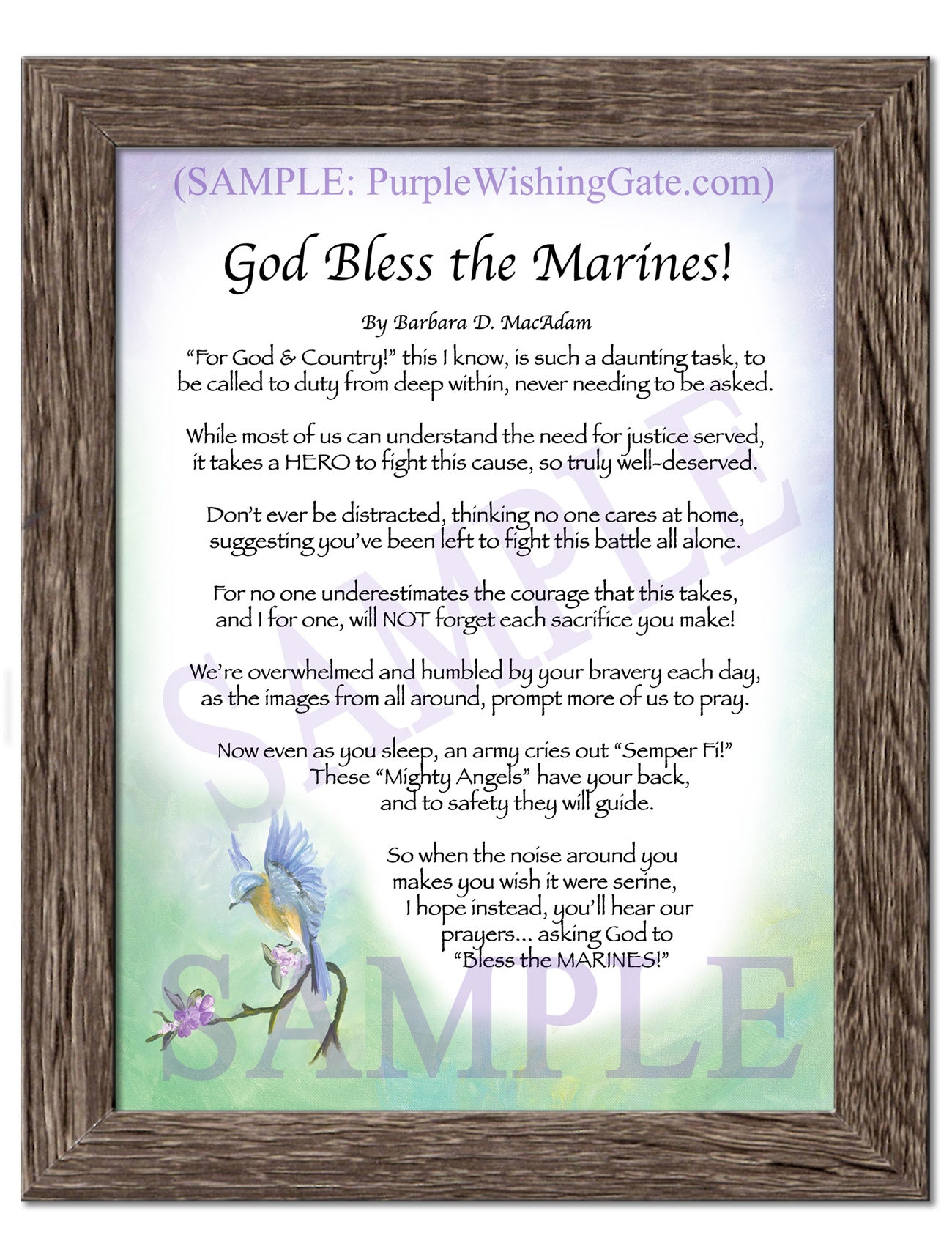 God Bless the Marines! - Military Gift - PurpleWishingGate.com