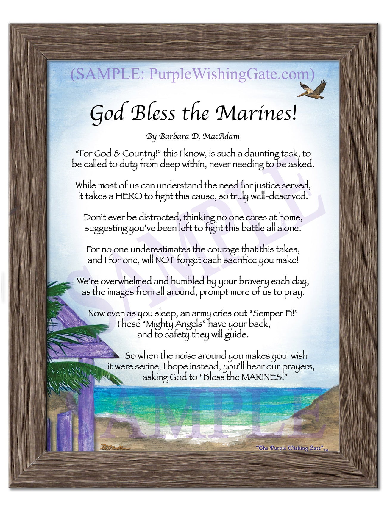 God Bless the Marines! - Military Gift - PurpleWishingGate.com