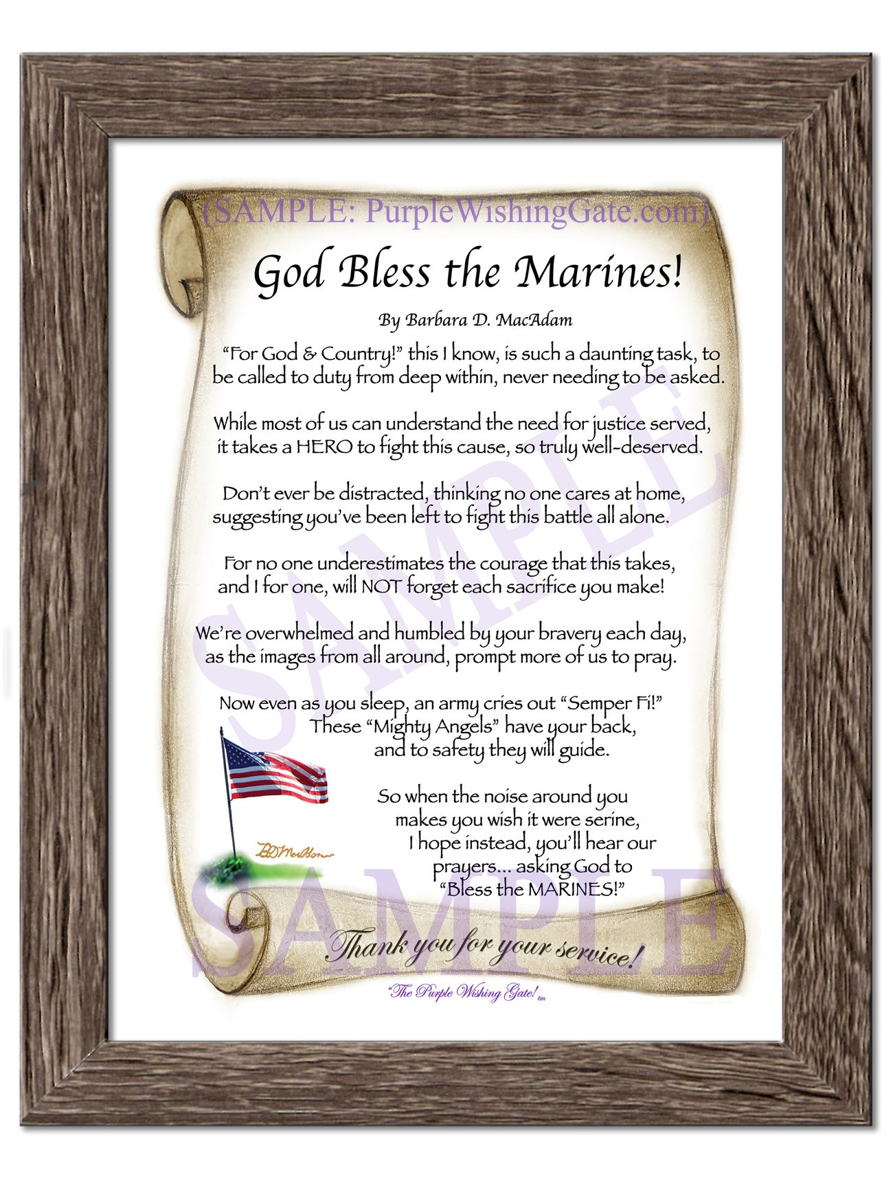 God Bless the Marines! - Military Gift - PurpleWishingGate.com