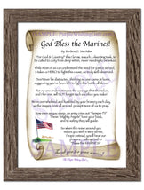God Bless the Marines! - Military Gift - PurpleWishingGate.com