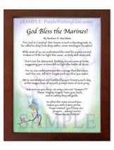God Bless the Marines! - Military Gift - PurpleWishingGate.com