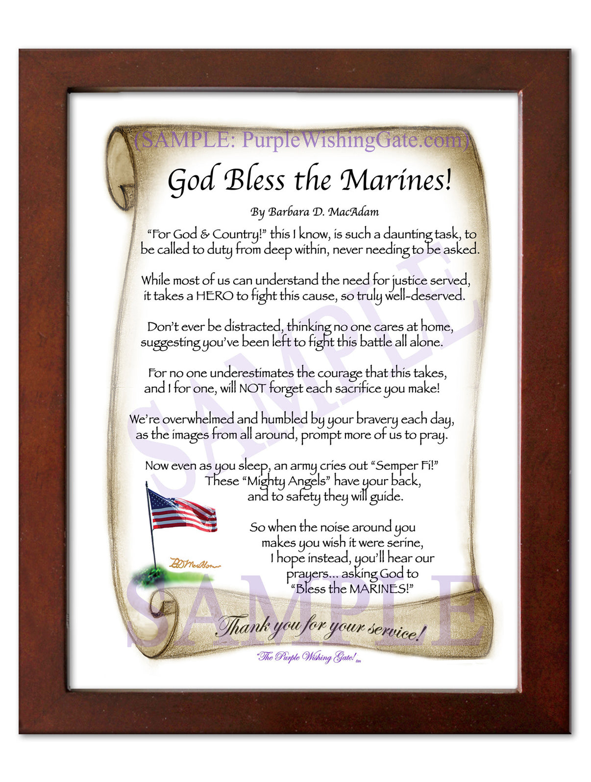 God Bless the Marines! - Military Gift - PurpleWishingGate.com
