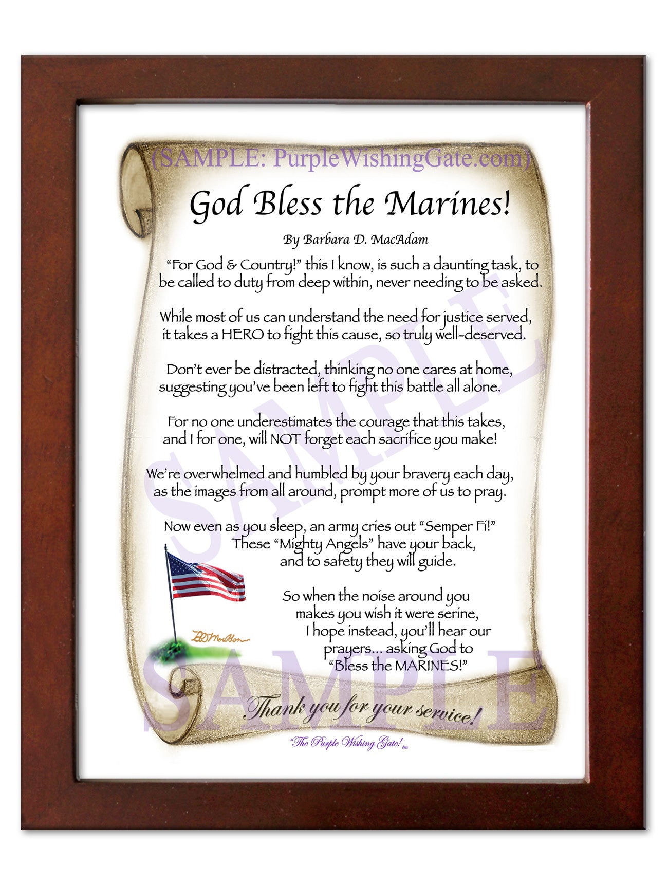 God Bless the Marines! - Military Gift - PurpleWishingGate.com