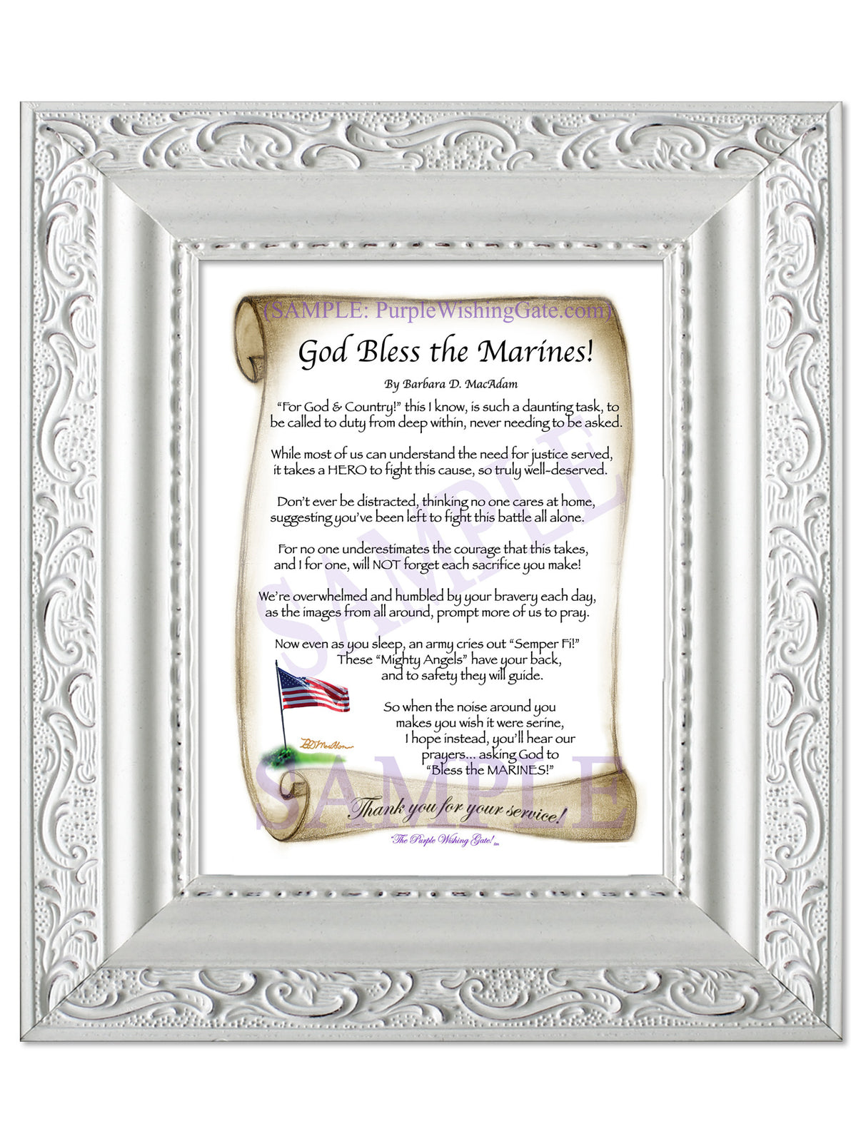God Bless the Marines! - Military Gift - PurpleWishingGate.com