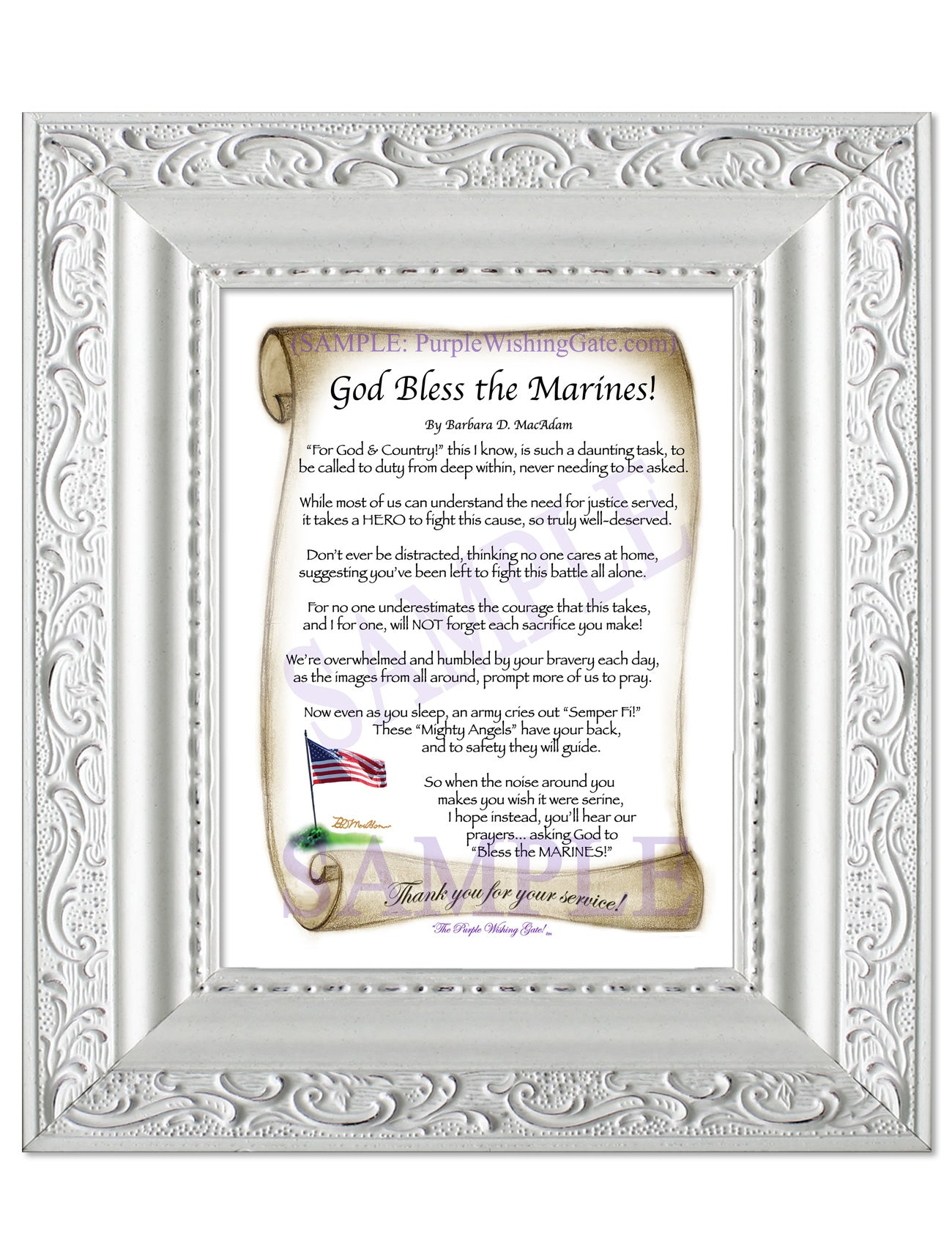 God Bless the Marines! - Military Gift - PurpleWishingGate.com